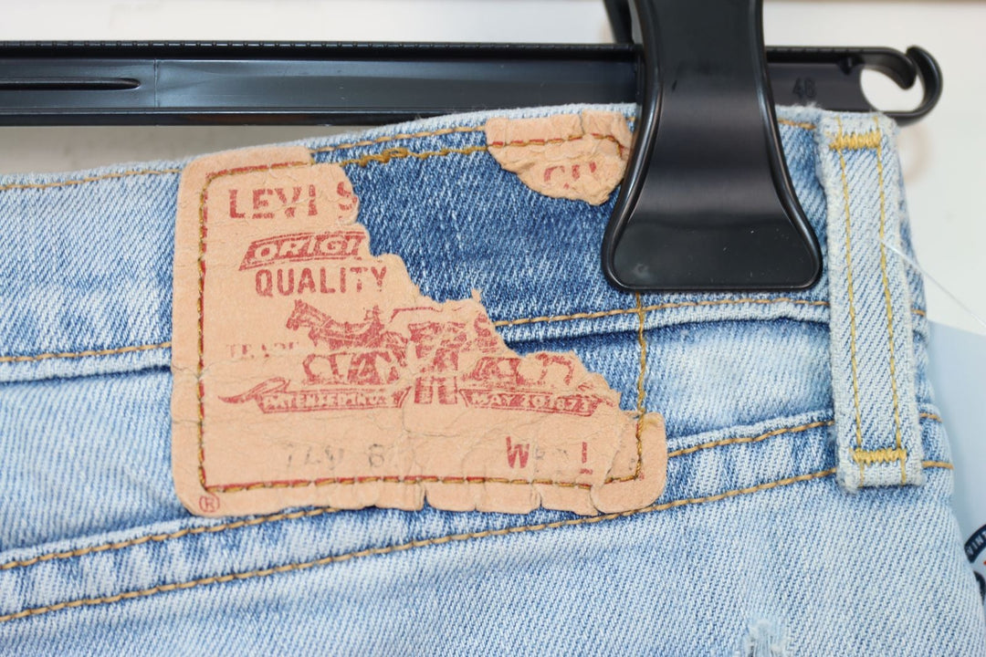 Levi's Remake Mini Gonna di Jeans Denim Strappato Taglia W32 Vintage Donna