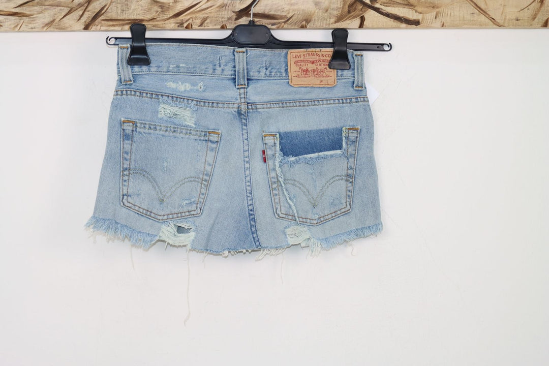 Levi's Remake Mini Gonna di Jeans Denim Strappi Taglia W30 Vintage Donna