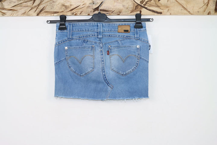 Levi's Mini Gonna di Jeans Denim Taglia W28 Vintage Donna