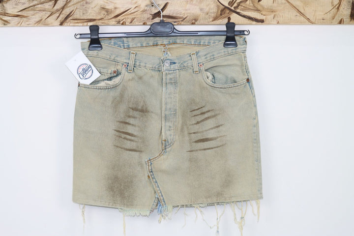 Levi's Mini Gonna di Jeans Denim Taglia W36 Vintage Donna