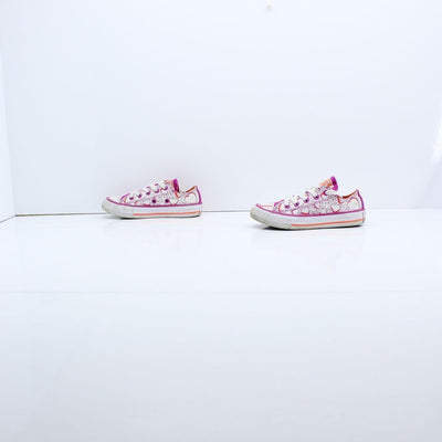 Converse All Star Basse Bianco e Fucsia Eur 27 Junior
