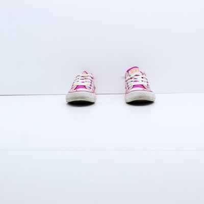 Converse All Star Basse Bianco e Fucsia Eur 27 Junior