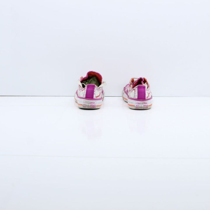 Converse All Star Basse Bianco e Fucsia Eur 27 Junior