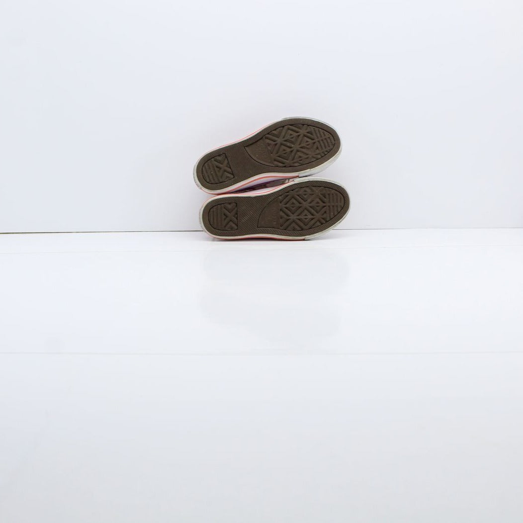 Converse All Star Basse Bianco e Fucsia Eur 27 Junior