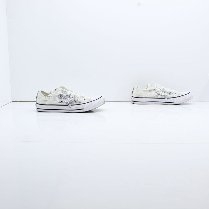Converse All Star Basse Bianco Borchie Eur 36 Donna