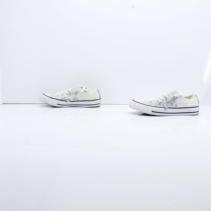 Converse All Star Basse Bianco Borchie Eur 36 Donna