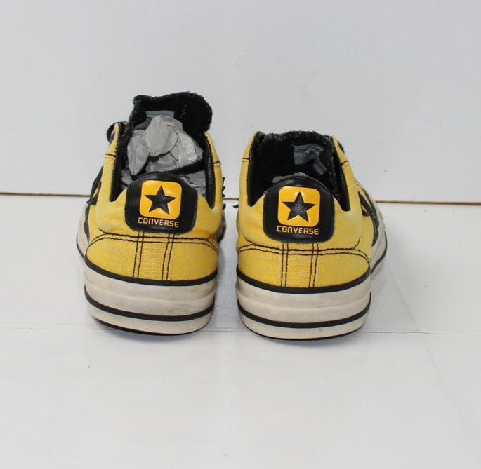 Converse All Star scarpe Giallo e Nero Basse Eur 36.5 UK 4 Mens 4 Wo's 6 in Tela