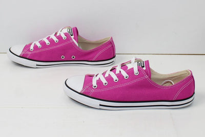 Converse All Star Nuove con Scatola scarpe Pink Basse Eur 40.5 UK 6.5 US 9 in Tela