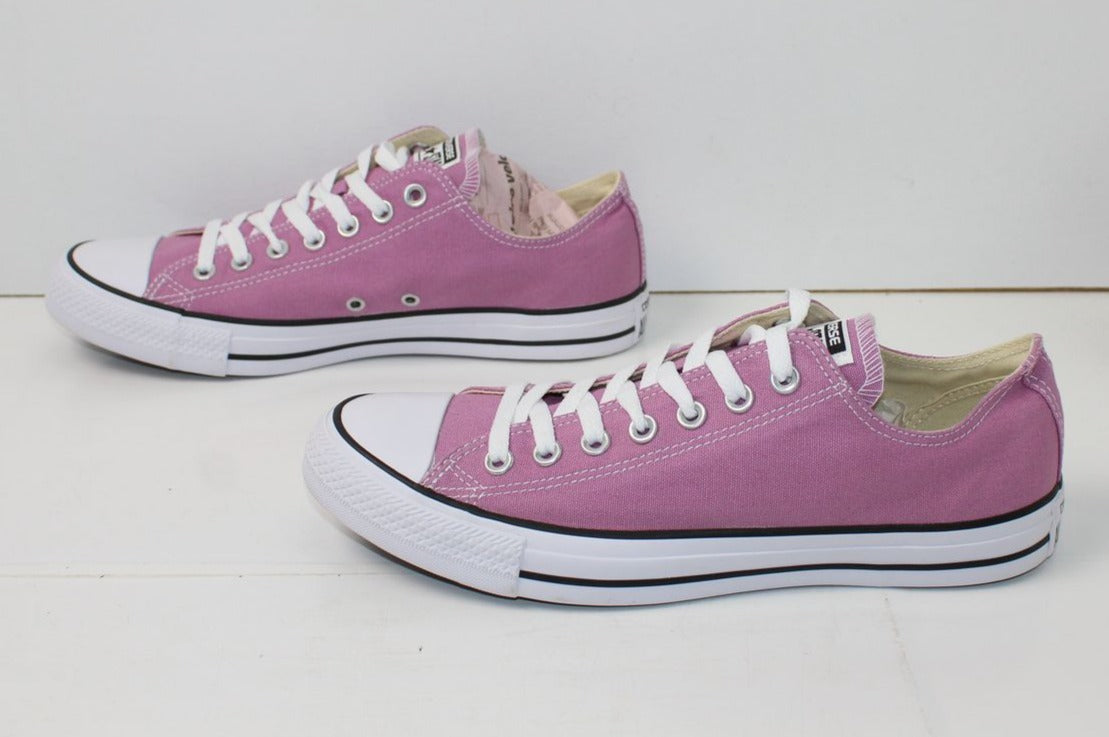 Converse All Star Nuove con Scatola scarpe Powder Purple Basse Eur 42.5 UK 9 Mens 9 Wo's 11 in Tela