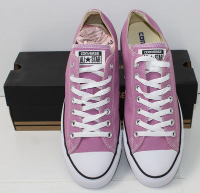 Converse All Star Nuove con Scatola scarpe Powder Purple Basse Eur 42.5 UK 9 Mens 9 Wo's 11 in Tela