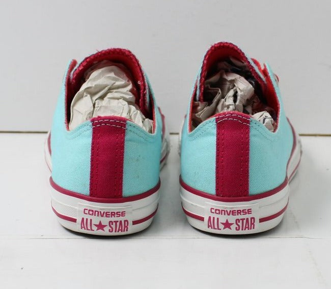 Converse All Star Eur 38 UK 5 US 5.5 Nuove con Difetti scarpe Verde Acqua Basse in Tela