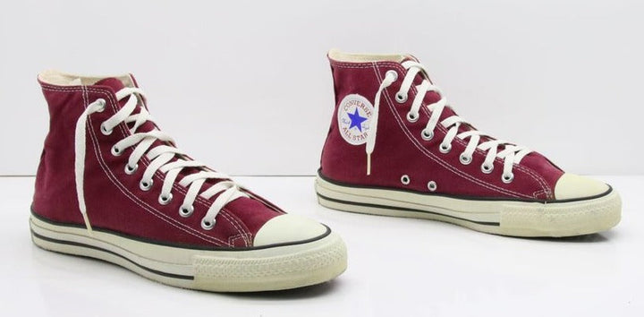 Converse All Star Made in USA Alte Col. Bordeaux US 9.5 scarpe vintage