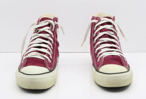 Converse All Star Made in USA Alte Col. Bordeaux US 9.5 scarpe vintage