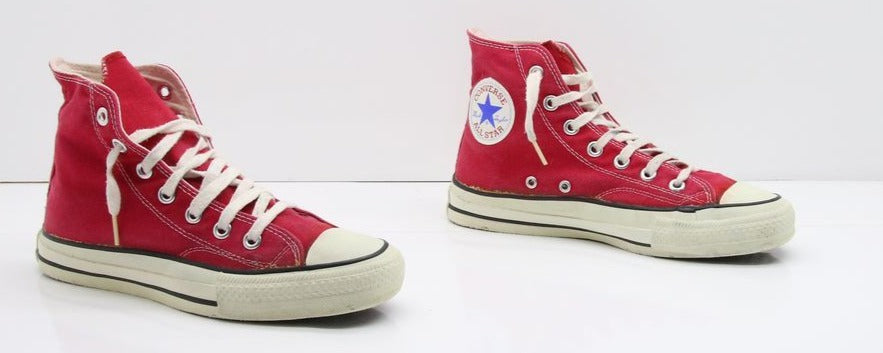 Converse All Star Made in USA Alte Col. Rosso US 5.5 scarpe vintage