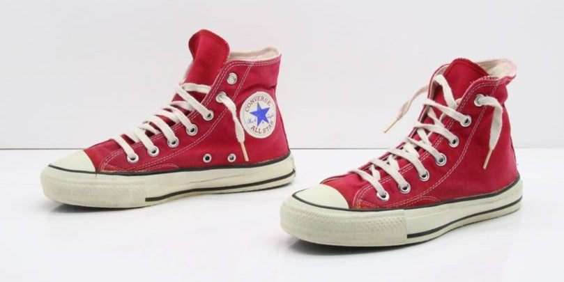 Converse All Star Made in USA Alte Col. Rosso US 5.5 scarpe vintage