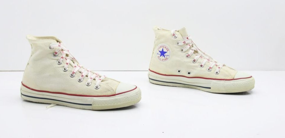 Converse All Star Made in USA Alte Col. Bianco US 6.5 scarpe vintage