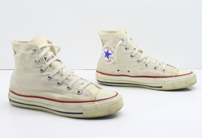 Converse All Star Made in USA Alte Col. Bianco US 4.5 scarpe vintage