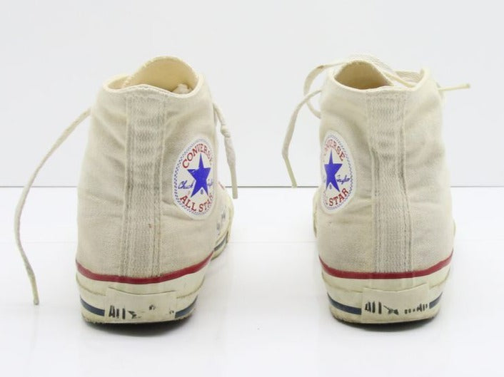 Converse All Star Made in USA Alte Col. Bianco US 4.5 scarpe vintage