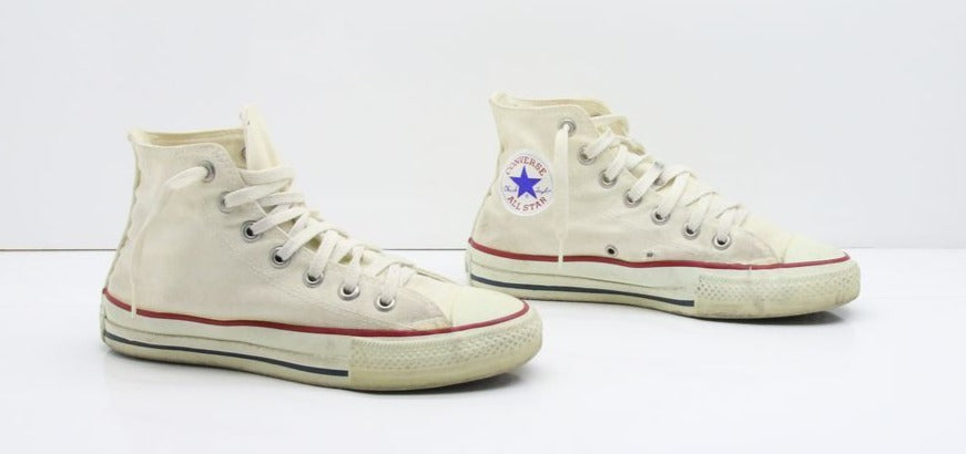 Converse All Star Made in USA Alte Col. Bianco US 6 scarpe vintage