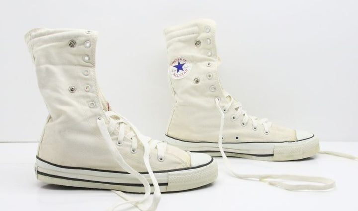 Converse All Star Made in USA Alte Col. Bianco US 7.5 scarpe vintage