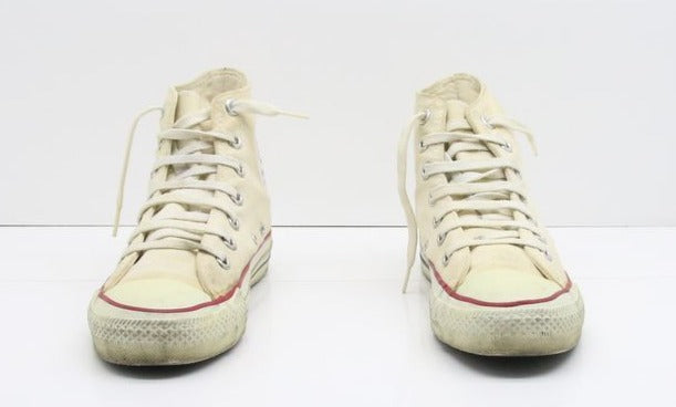 Converse All Star Made in USA Alte Col. Bianco US 5 scarpe vintage