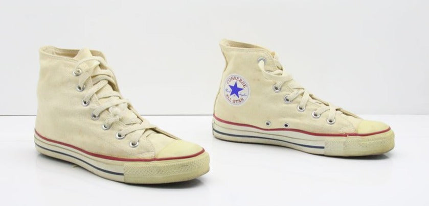 Converse All Star Made in USA Alte Col. Bianco US 6 scarpe vintage