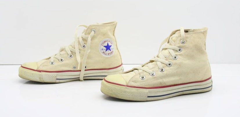 Converse All Star Made in USA Alte Col. Bianco US 6 scarpe vintage