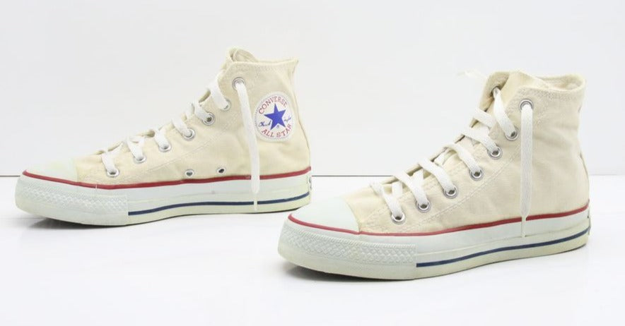 Converse All Star Made in USA Alte Col. Bianco US 5.5 scarpe vintage