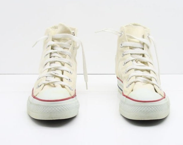 Converse All Star Made in USA Alte Col. Bianco US 5.5 scarpe vintage