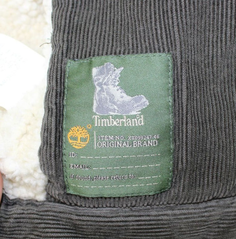 Timberland Giacca Sherpa Tg. M Velluto Verde Militare