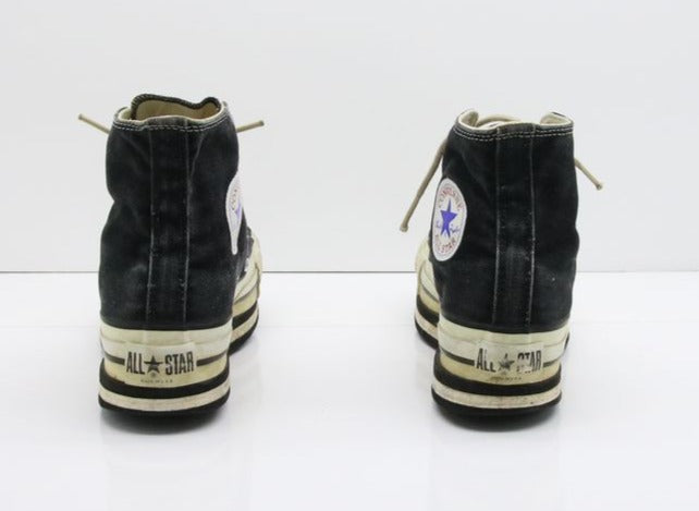 Converse All Star Platform Made in USA Alte Col. Nero scarpe vintage