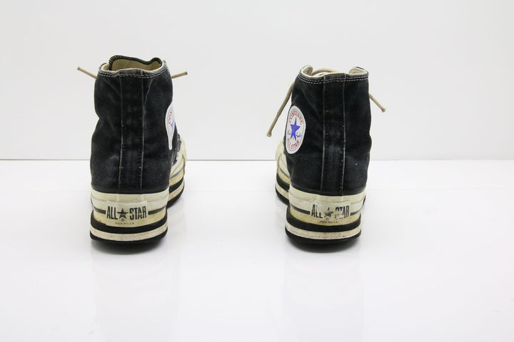 Converse All Star Platform Made in USA Alte Col. Nero scarpe vintage