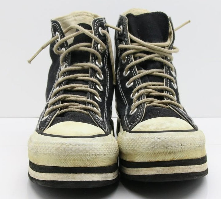 Converse All Star Platform Made in USA Alte Col. Nero scarpe vintage