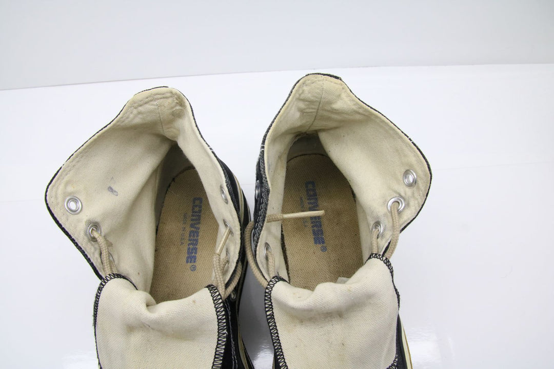 Converse All Star Platform Made in USA Alte Col. Nero scarpe vintage