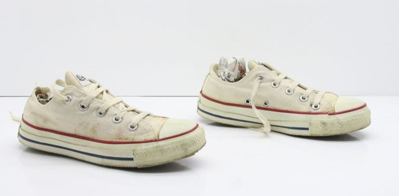 Converse All Star Made in USA Basse US 4 Col. Bianco scarpe vintage