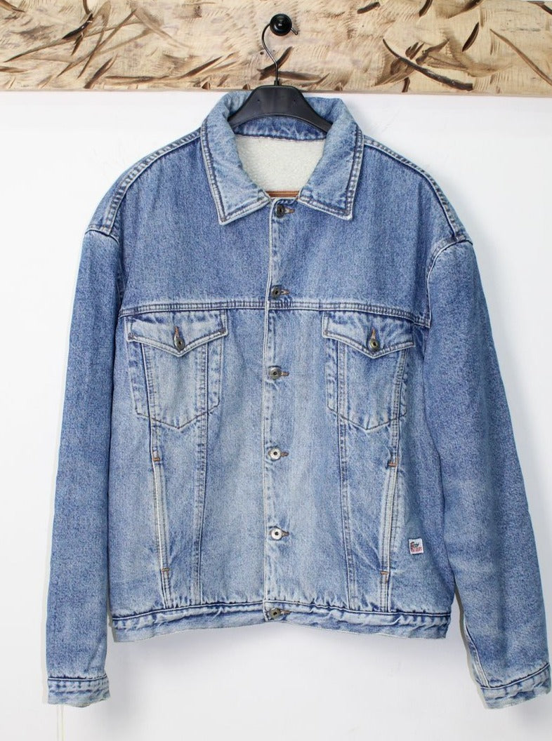 Roy Roger's Giacca di Jeans Sherpa Denim