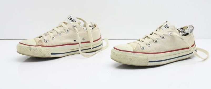 Converse All Star Made in USA Basse US 4 Col. Bianco scarpe vintage