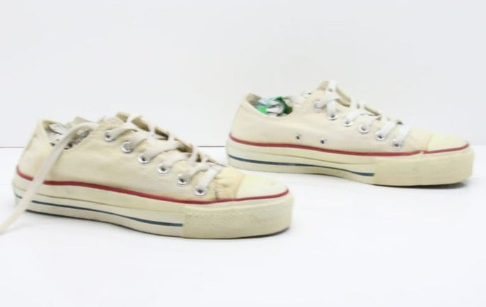 Converse All Star Made in USA Basse US 4.5 Col. Bianco scarpe vintage