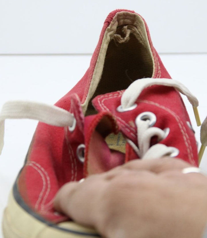 Converse All Star Made in USA Basse US 7 Col. Rosso scarpe vintage