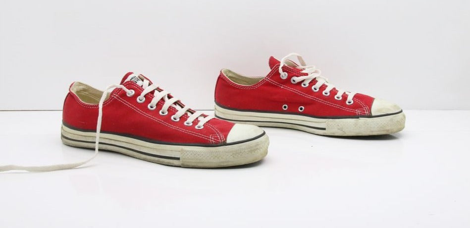 Converse All Star Made in USA Basse US 11 Col. Rosso scarpe vintage