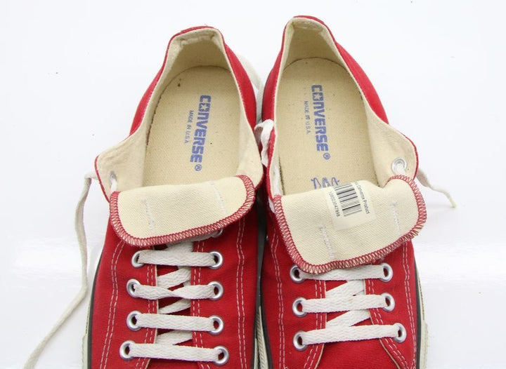 Converse All Star Made in USA Basse US 11 Col. Rosso scarpe vintage