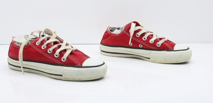 Converse All Star Made in USA Basse US 3 Col. Rosso scarpe vintage