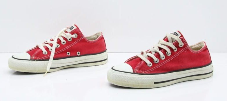 Converse All Star Made in USA Basse US 5 Col. Rosso scarpe vintage