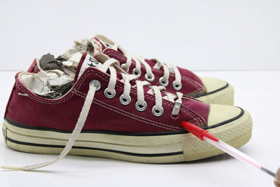 Converse All Star Made in USA Basse US 5.5 Col. Bordeaux scarpe vintage