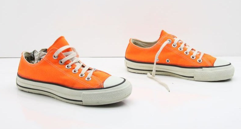 Converse All Star Made in USA Basse US 5.5 Col. Arancio FLUO scarpe vintage