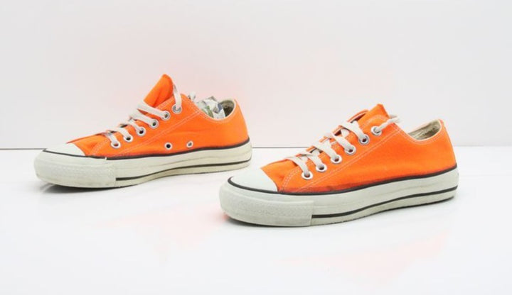 Converse All Star Made in USA Basse US 5.5 Col. Arancio FLUO scarpe vintage