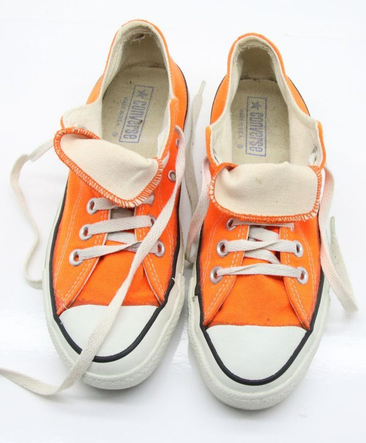 Converse All Star Made in USA Basse US 5.5 Col. Arancio FLUO scarpe vintage