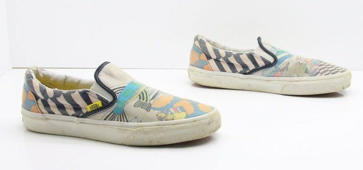Vans Slip On The Beatles Col. Bianco Basse Men 9 Women 10.5 Vintage