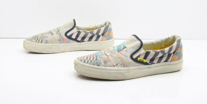 Vans Slip On The Beatles Col. Bianco Basse Men 9 Women 10.5 Vintage