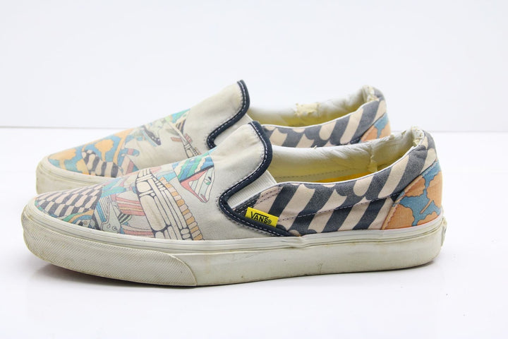 Vans Slip On The Beatles Col. Bianco Basse Men 9 Women 10.5 Vintage
